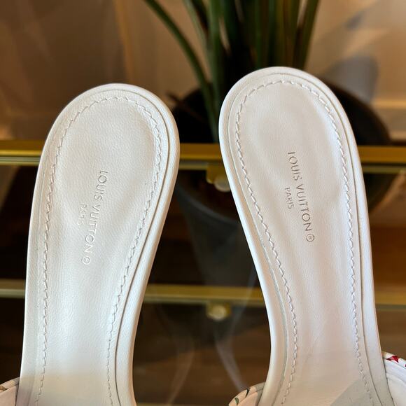 Louis Vuitton White Multicolor Heels - Picture 7 of 11